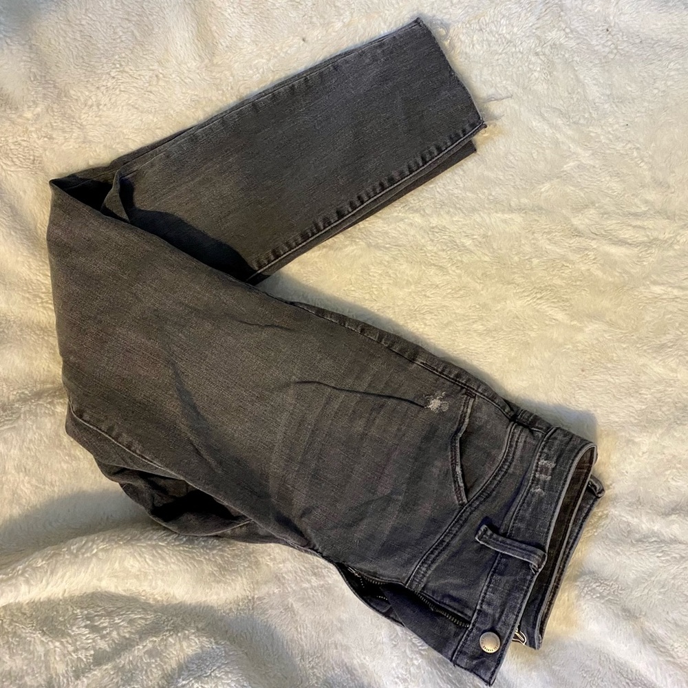 Faded gray skinny jeans